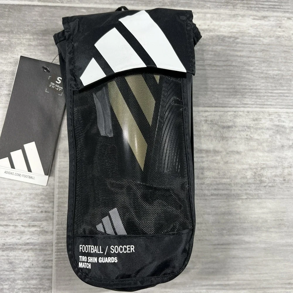 Adidas Football Soccer‎ Shin Guards Tiro SG MTC IP3997 Size Small Black/Gold NEW